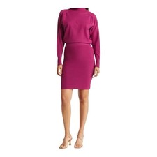 Stichdrop Dolman sleeves ribbed skirt midi sweater dress in Pink NWOT