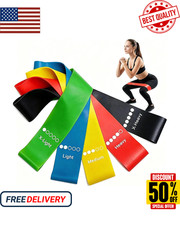 Resistance Bands Set of 5 Loop Exercise Bands for Yoga Fitness Workout Gym