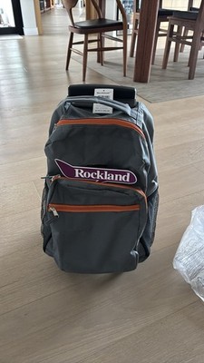 Rockland Double Handle Rolling Backpack Charcoal 17-Inch Double Handle Rollin