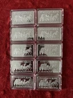 10 Silver Art “Stagecoach” Bars
