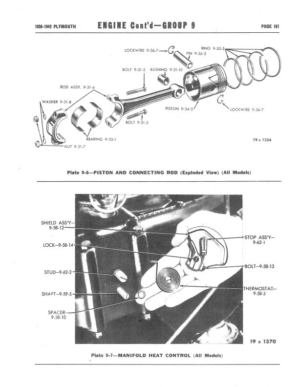 Libro de piezas Plymouth 1936 1937 1938 1939 1940 1941 1942 catálogo de piezas ilustradas Foto 4 de 4
