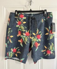NWT Roark Men's 31 Passage 18" La Selva Board Shorts Floral Swim Beach Surf