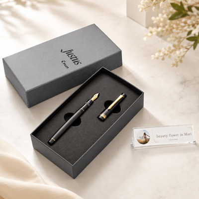Pilot JUSTUS 95 Adjustable Nib Fountain Pen FM Nib Stripe Black FJ-3MR-SB-FM