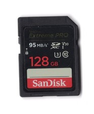 SanDisk Extreme Pro 128GB SDXC UHS-I 95MB/s U3 V30 Class 10 Camera Memory Card