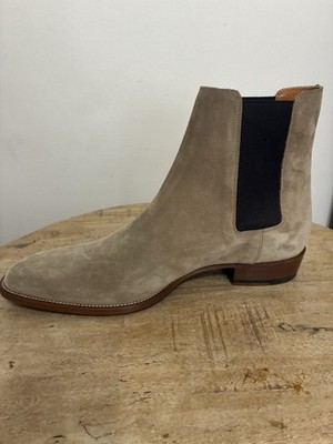 Men s Saint Laurent Beige/Brown Suede Chelsea Boots, US 10.5, Made in Italy