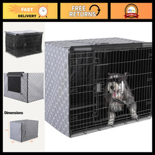 Heavy-Duty Dog Cage Cover for 42" Wire Crates, Zippered Panels, Pet Privacy