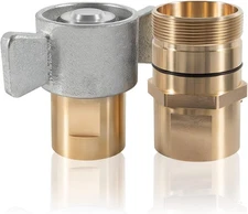 1-1/2" NPT Wet-Line Wing Nut Hydraulic Coupler Quick Disconnect Coupling Set