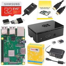 Raspberry Pi 3 B 32GB Starter Pack - Black Case Included