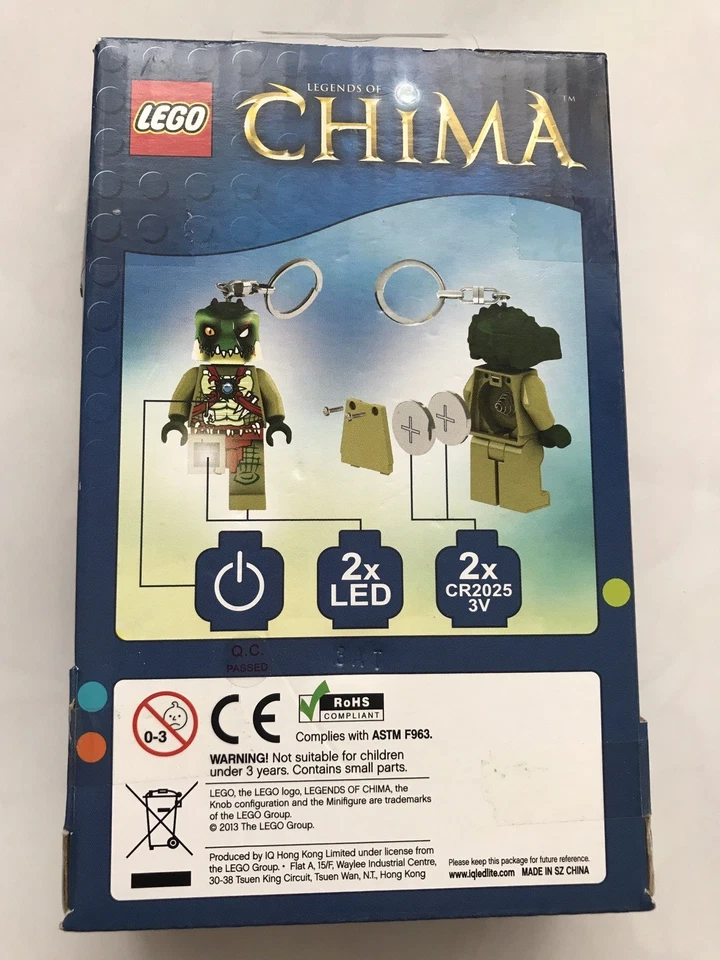 LEGO LGL-KE36 Legends of Chima Crocodile CRAGGER LED Lite Key Chain Light 2013 - Image 3 of 4