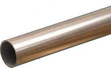 K-S Round Aluminum Tube .45mm x 9mm x 300mm - Hobby and Craft Metal Tubing