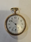Antique Waltham Pocket Watch Gold Filled Case Runs Estate As Is See Description