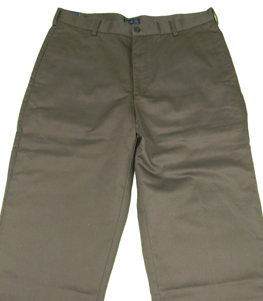Pantalones Chinos Para Hombre NUEVOS IZOD Marrón Clásico Etiqueta Americana 36x32 Medida Talla 35x31 Foto 4 de 4