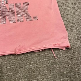 Victorias Secret PINK x E.vil Polo Shirt Y2K Swarovski Rhinestone Bad Girl Bling