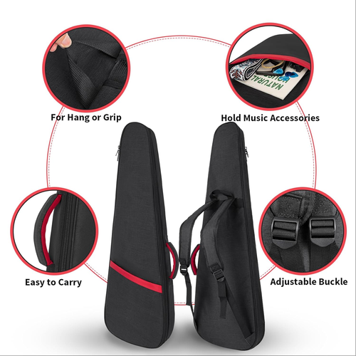 Electric Guitar Bag 11Mm Thick Padded Electric Guitar Gig Bag, 39 Inch Electric - Picture 5 of 12