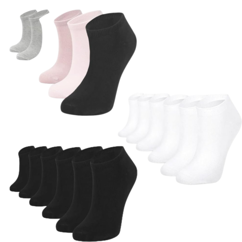 Women Bamboo Ankle Socks, Trainer Socks Soft 6 pairs ladies socks pink UK 4-7 - 第 1/23 張圖片