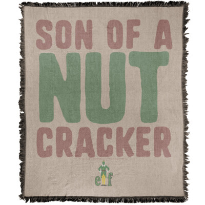 Elf Blanket 50''x60'' Buddy 'Son of A Nut Cracker' Throw Christmas Official