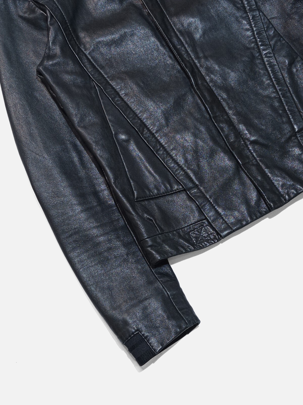 sample adidas slvr lamb leather biker jacket M RARE AVANT GARDE GENUINE LIMITED image 8