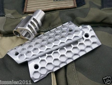 1911 .45 acp Predator Muzzle Brake and "The Hive" Grips Combo + install KIT