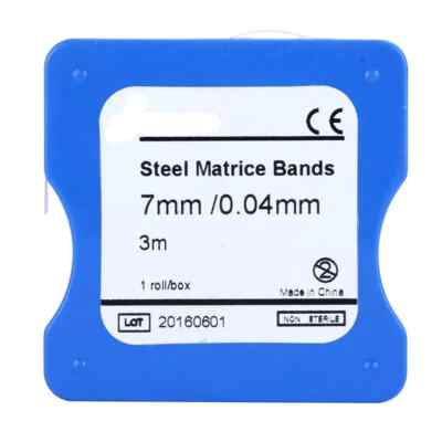 Dental Stainless Steel Restoration Bands 5/6/7mm Matrix Striproll Band 0.04mm