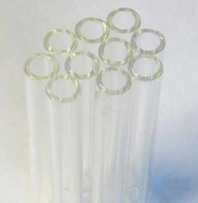 10x Pack of 10 Glass Tubing 6'' Borosilicate Tube OD 12mm ID 8mm Blow 2mm Thick