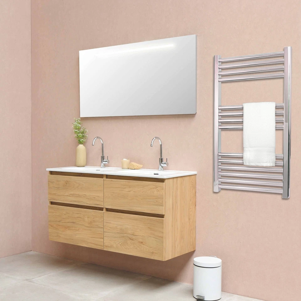 Radiador Toalla Hidrónica Cromo, 31.5" x 19.7" x 1.2" Foto 3 de 4