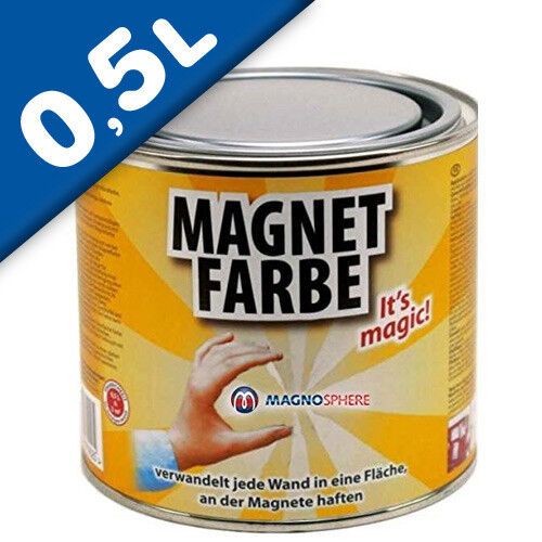 Magnet-Farbe magnetische Wandfarbe 0,5 Liter - für ca. 2,5 m² - Farbe für die Wa - Bild 1 von 2