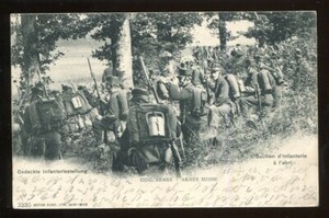 Switzerland Soldier WWI Infantry post card  War Commission Zurich to St Moritz