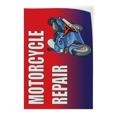 Door Decals Vertical Vinyl Stickers Multiple Sizes Motorcycle Repair with Icon C