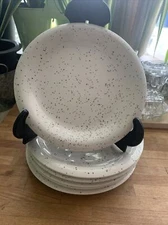 Vtg American International Trading Co 6 Stoneware Desert/salad Plates Beige 