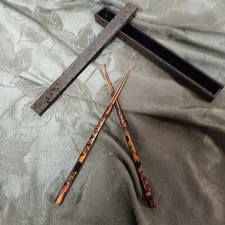 WOW!!! BEAUTIFUL WOODEN CHOP STICKS WITH CASE!!!