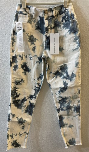 Tinseltown Women's Bleach Tie Dye Jeans 