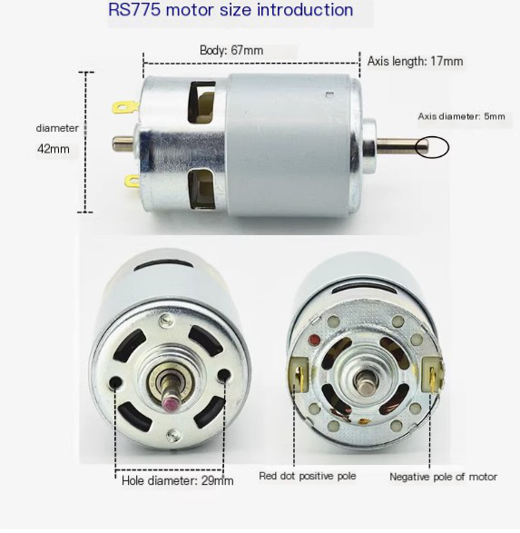 1PC For 12V-20V High Speed DC Garden Tool/Toy Motor RS-775 D