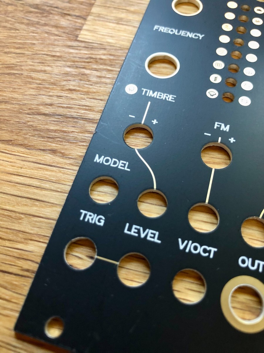 Mutable Instruments - Plaits Front Panel (Aluminium - GRADE B 