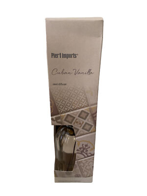 PIER 1 ONE IMPORTS Reed Diffuser CUBAN VANILLA 10oz Original Box DISCONTINUED