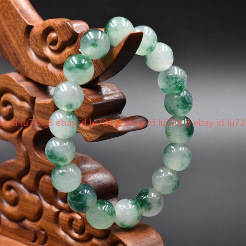 Natürliches 10 mm Mode Rund Schöne Jade Edelstein Perlen Armreif Armband 7,5 Zoll - Bild 6 von 12
