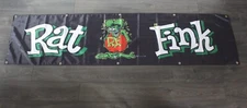 Rat Fink Banner Flag Big 2x8 feet Hot Rod Speed Shop Auto Mechanic Garage