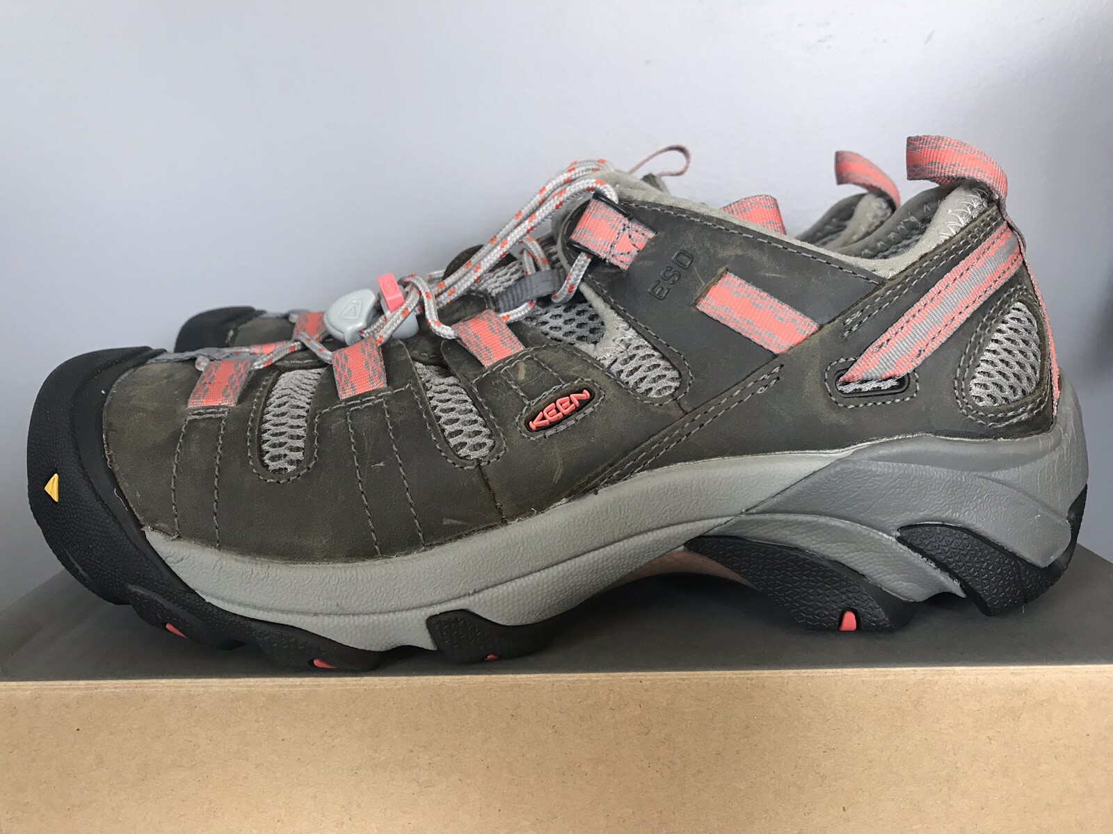 Scarpe da trekking KEEN 1015393M Atlanta Cool Soft Toe ESD Gargoyle donna 11
