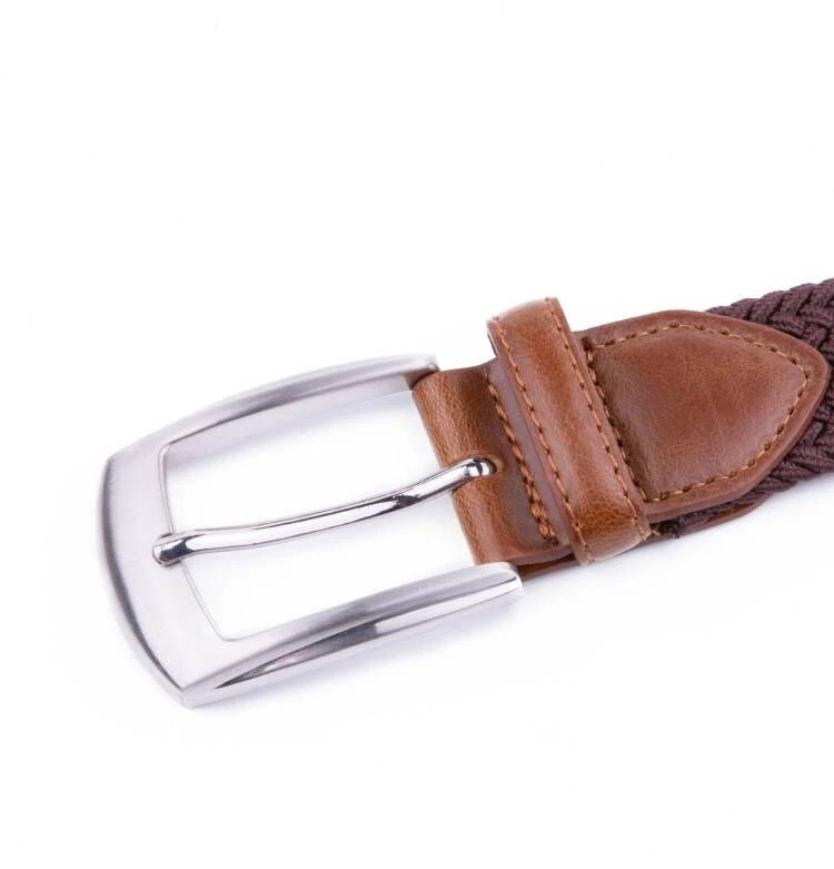 Cinturón trenzado elástico duradero de tela elástica unisex para mujer y hombre Foto 3 de 4