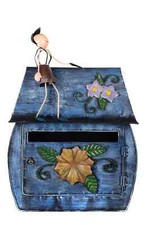 Briefkasten Häuschendesign NA10B336 Metallverzierung Wandbriefkasten Metall