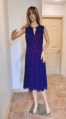chinese dress ladies Cami Premium Lace Midi Dress in Navy main image 0