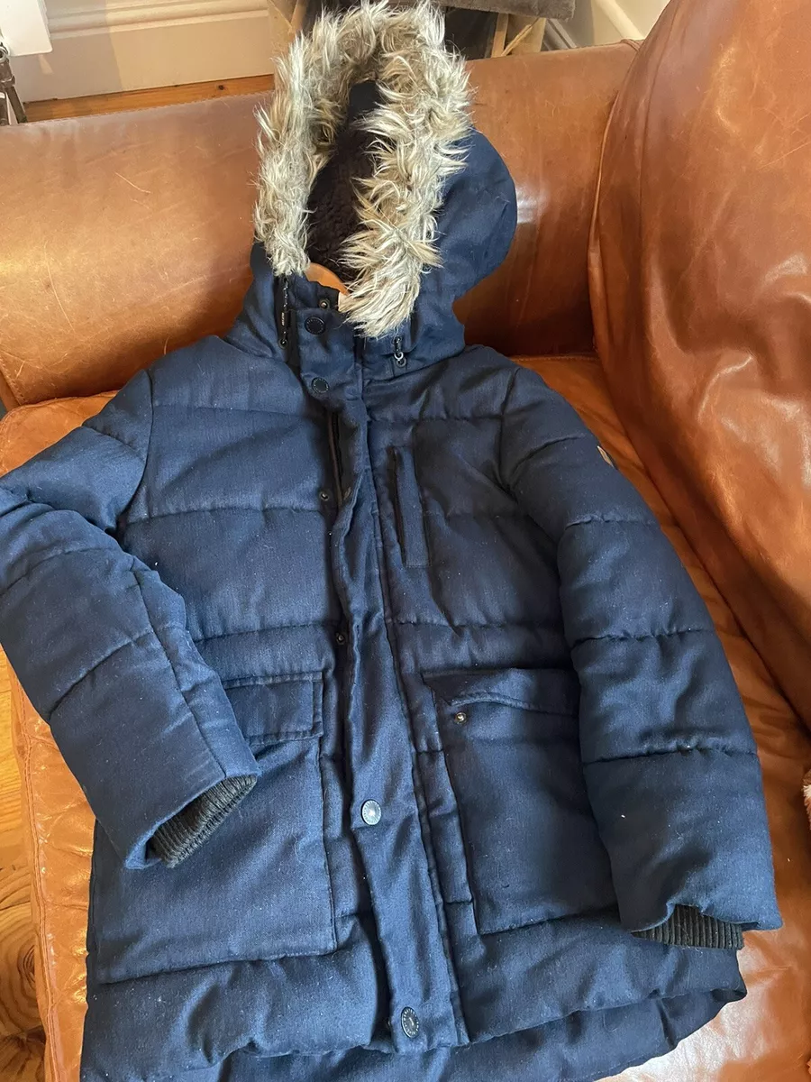 NEXT Boy Warm Navy Winter Jacket Coat Size 7 Years 122 Cm