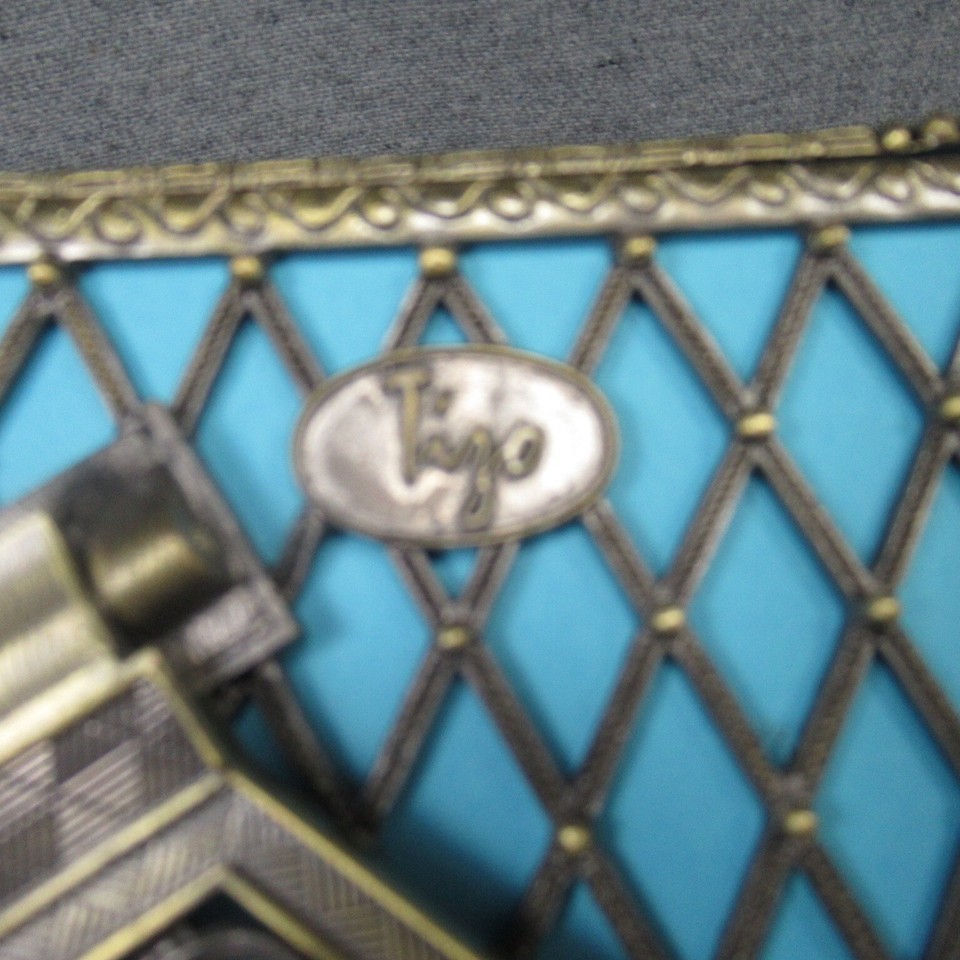 Tizo Link Jeweled Crystals Picture Photo Frame 4" x 6" Enamel Ornate