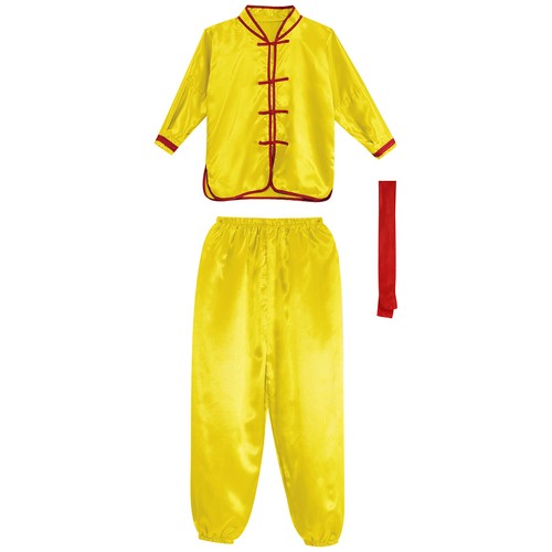 Boys Girls Kung Fu Suit Unisex Set Comfortable Outfit Long Sleeve Tops Tai Chi - Picture 31 of 64