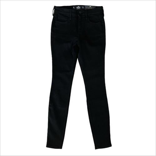 HOLLISTER High Rise Super-Skinny Soft Stretch Jeans 1R Black W25 L28 - Picture 2 of 8