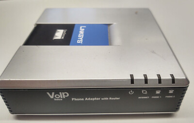 Linksys Cisco SPA2102 VoIP G.729 G.711 Telefonadapter mit 2 Analog FXS Fax T.38