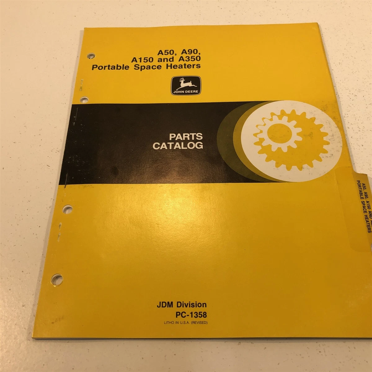 Genuine John Deere A50 A90 A150 A350 Space Heaters Parts Catalog PC-1358  1980 | eBay