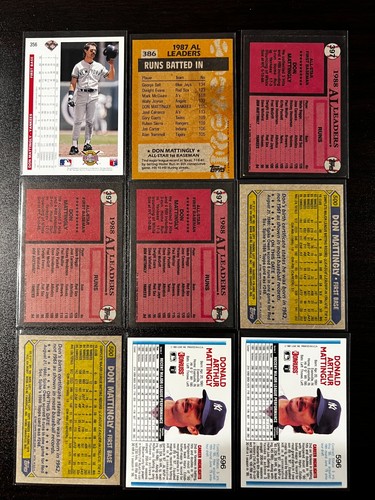 Don Mattingly Ungraded 82 Baseball Card Set Collection New York Yankees Dodgers - Picture 16 of 18