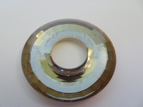 Tinted Crystal Glass Open Circles Beads Design Quantity 2 - Picture 3 of 7