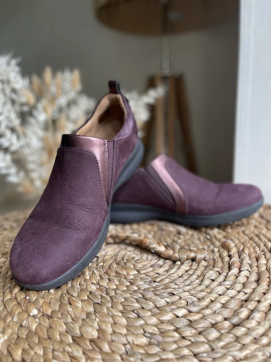 Clarks un adorn zip aubergine deals