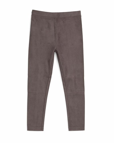 VINCE Girl's Gray Sueded Leggings Pants Size 4 $75 - Picture 2 of 3